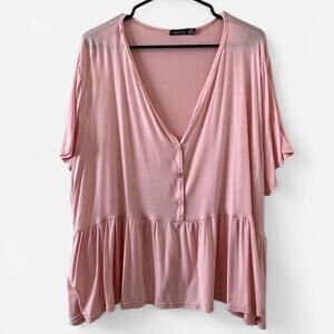Pink Baby-Doll Blouse